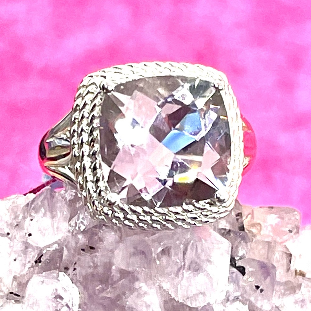 Hallmarked Silver Amethyst Ring - image 4